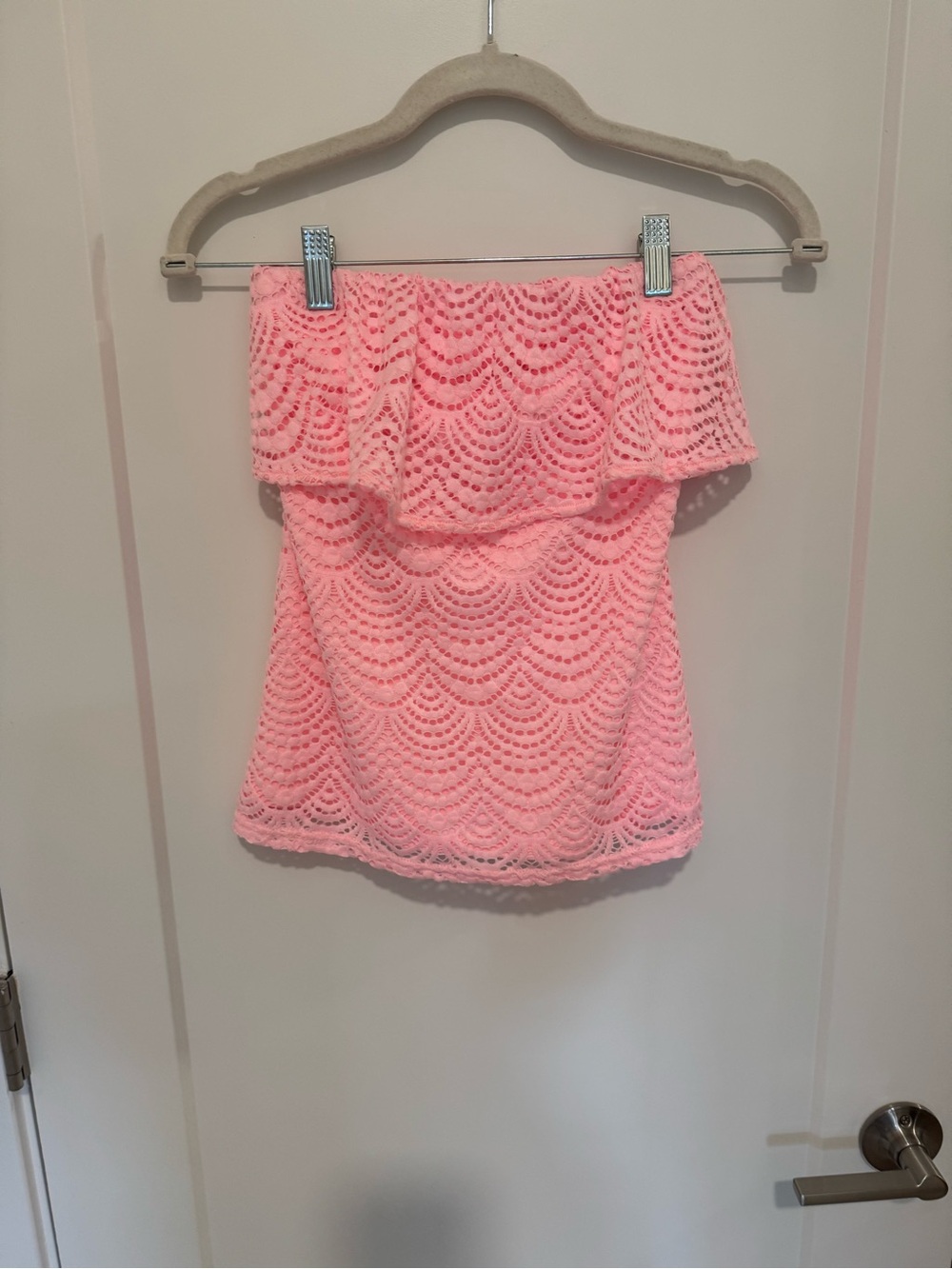 Lilly Pulitzer Pink Lace Off-Shoulder Tank